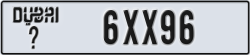 dubai - code - _ - number -6XX96
