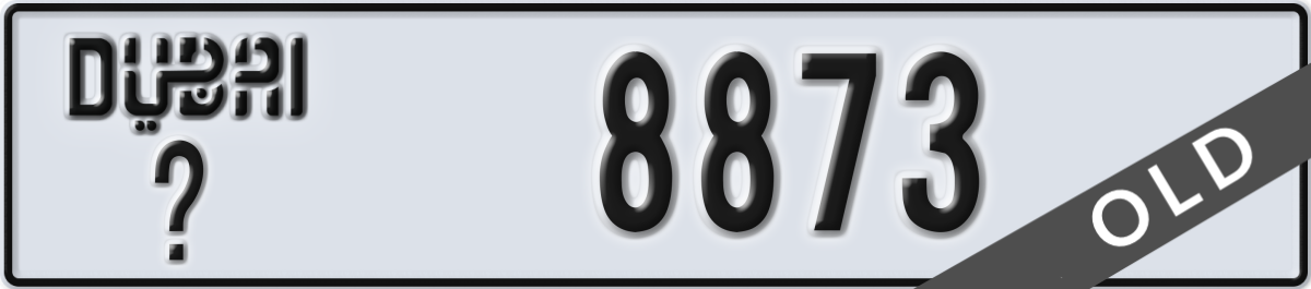dubai License Plate Number 8873 Code _
