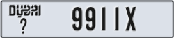 dubai - code - _ - number -9911X