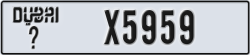 dubai - code - _ - number -X5959