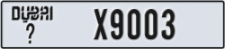 dubai - code - _ - number -X9003