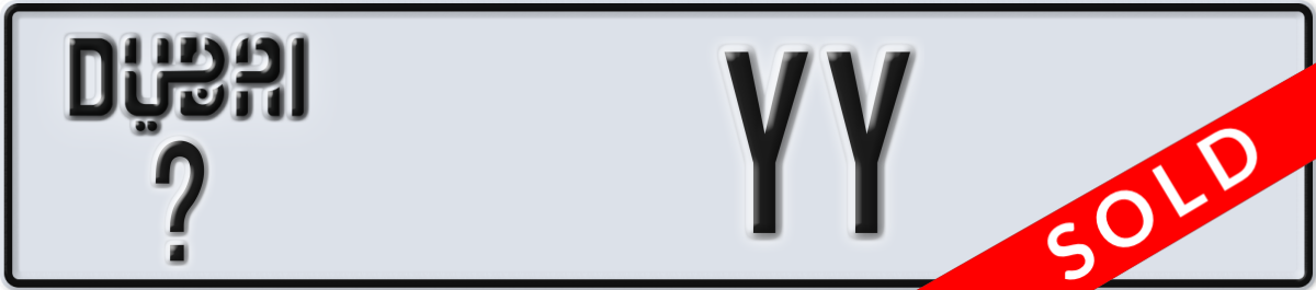 dubai License Plate Number YY Code _