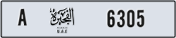 fujairah - code - A - number -6305