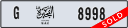 fujairah - code - G - number -8998
