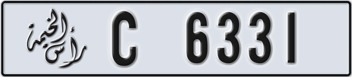 ras al khaimah License Plate Number 6331 Code C