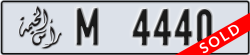 ras al khaimah - code - M - number -4440