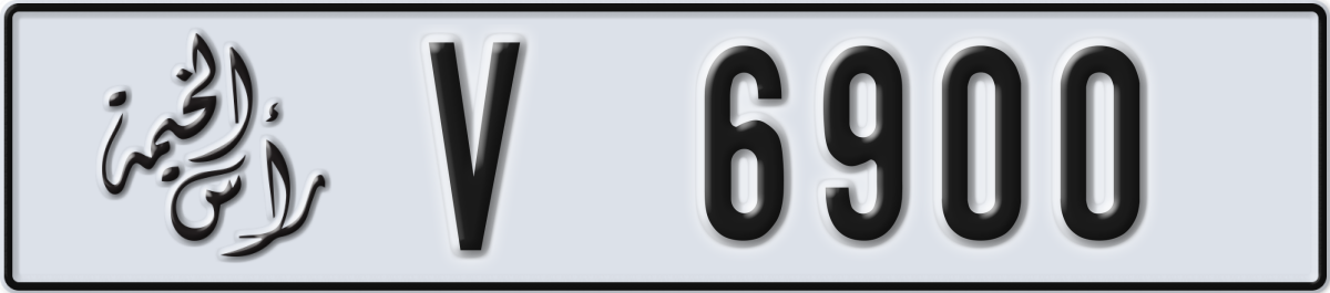ras al khaimah License Plate Number 6900 Code V