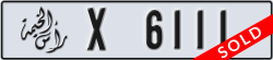 ras al khaimah - code - X - number -6111