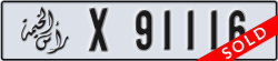 ras al khaimah - code - X - number -91116