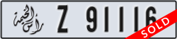 ras al khaimah - code - Z - number -91116