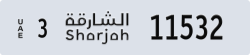 sharjah - code - 3 - number -11532