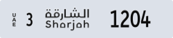sharjah - code - 3 - number -1204