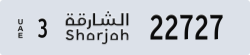 sharjah - code - 3 - number -22727