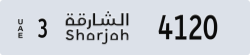sharjah - code - 3 - number -4041