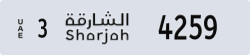 sharjah - code - 3 - number -4259