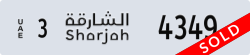 sharjah - code - 3 - number -4349