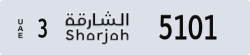 sharjah - code - 3 - number -5101
