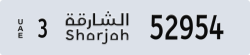 sharjah - code - 3 - number -52954