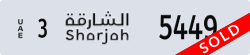 sharjah - code - 3 - number -5449