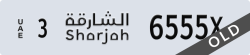 sharjah - code - 3 - number -6555X