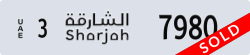 sharjah - code - 3 - number -7980