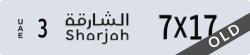 sharjah - code - 3 - number -7X17