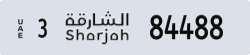 sharjah - code - 3 - number -84488