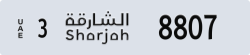 sharjah - code - 3 - number -8807