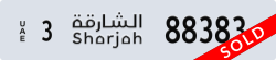 sharjah - code - 3 - number -88383