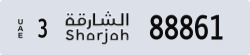 sharjah - code - 3 - number -88861