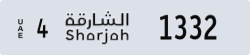sharjah - code - 4 - number -1332