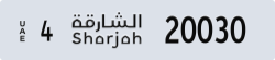 sharjah - code - 4 - number -20030