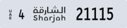 sharjah - code - 4 - number -21115