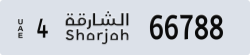 sharjah - code - 4 - number -66788