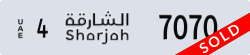 sharjah - code - 4 - number -7070