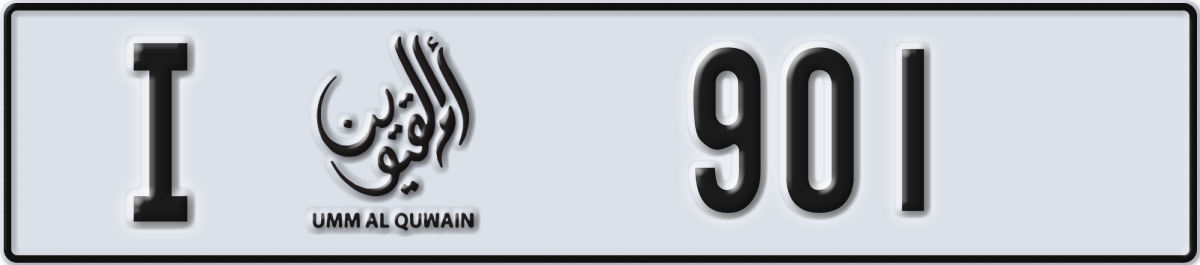 umm al quwain License Plate Number 901 Code I
