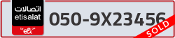  - code - 050 - number -9X23456