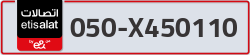  - code - 050 - number -X450110
