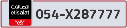  - code - 054 - number -X287777