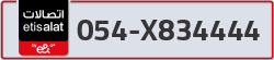  - code - 054 - number -X834444