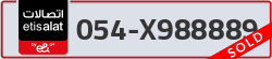  - code - 054 - number -X988889