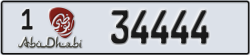 abu dhabi - code - 1 - number -34444