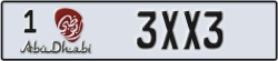abu dhabi - code - 1 - number -3XX3