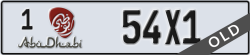 abu dhabi - code - 1 - number -54X1