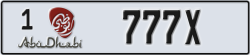 abu dhabi - code - 1 - number -777X