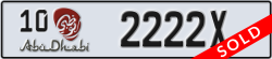 abu dhabi - code - 10 - number -2222X