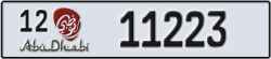 abu dhabi - code - 12 - number -11223