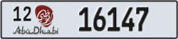 abu dhabi - code - 12 - number -16147