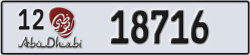 abu dhabi - code - 12 - number -18716