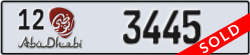 abu dhabi - code - 12 - number -3445